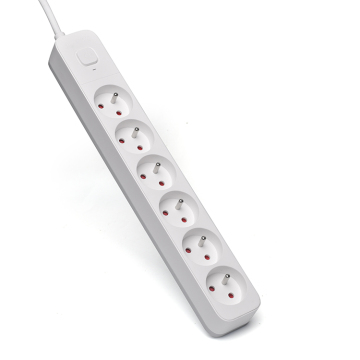 Universal Long Cord Power Strip with 6 Switched Sockets
