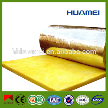 huamei yellow glass wool roll with aluminium foil
