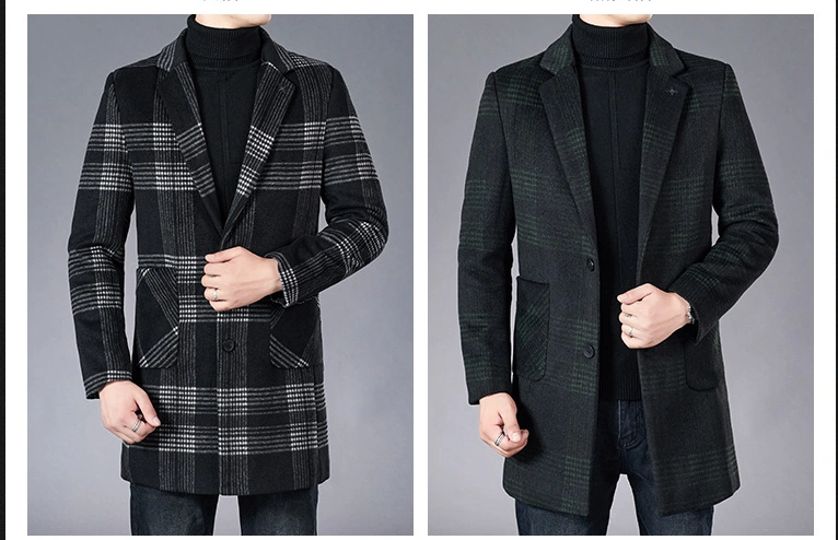 Winter New Woolen Coat Men's MID-Length Business Jacket