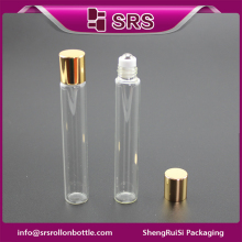 China Glass roller ball bottle with steel ball ,roll on bottle 10ml