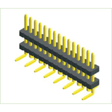 1.27mm Pin Header Single Row Double Plastic SMT 180°/Straight