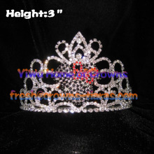 Mickey Head Pageant Crowns With Pink Bow