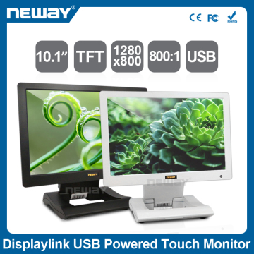 10.1 inch Folding bracket DC 5V High contrast IPS USB Powered Touch Monitor