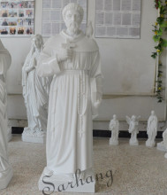 White Marble Stone Missionary  god father Sculptures