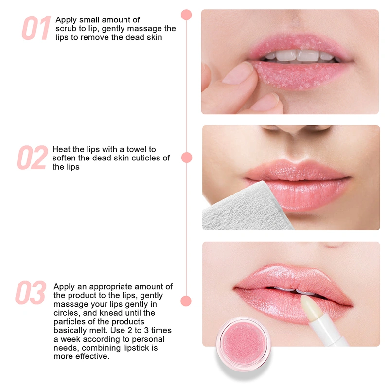 OEM ODM Strawberry Extract Crack-Preventing and Water-Locking Moisturizing Lip Scrub Brightening Lip Skin