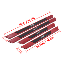 Red Wireless Rubber Carbon Fiber Elevator Door Sill Sticker Protector