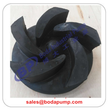 Open rubber slurry pump impeller