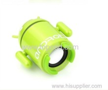 New Google Android Robot Usb Mini Mp3 Fm Radio Speaker Gift Speaker Green Color Speaker?