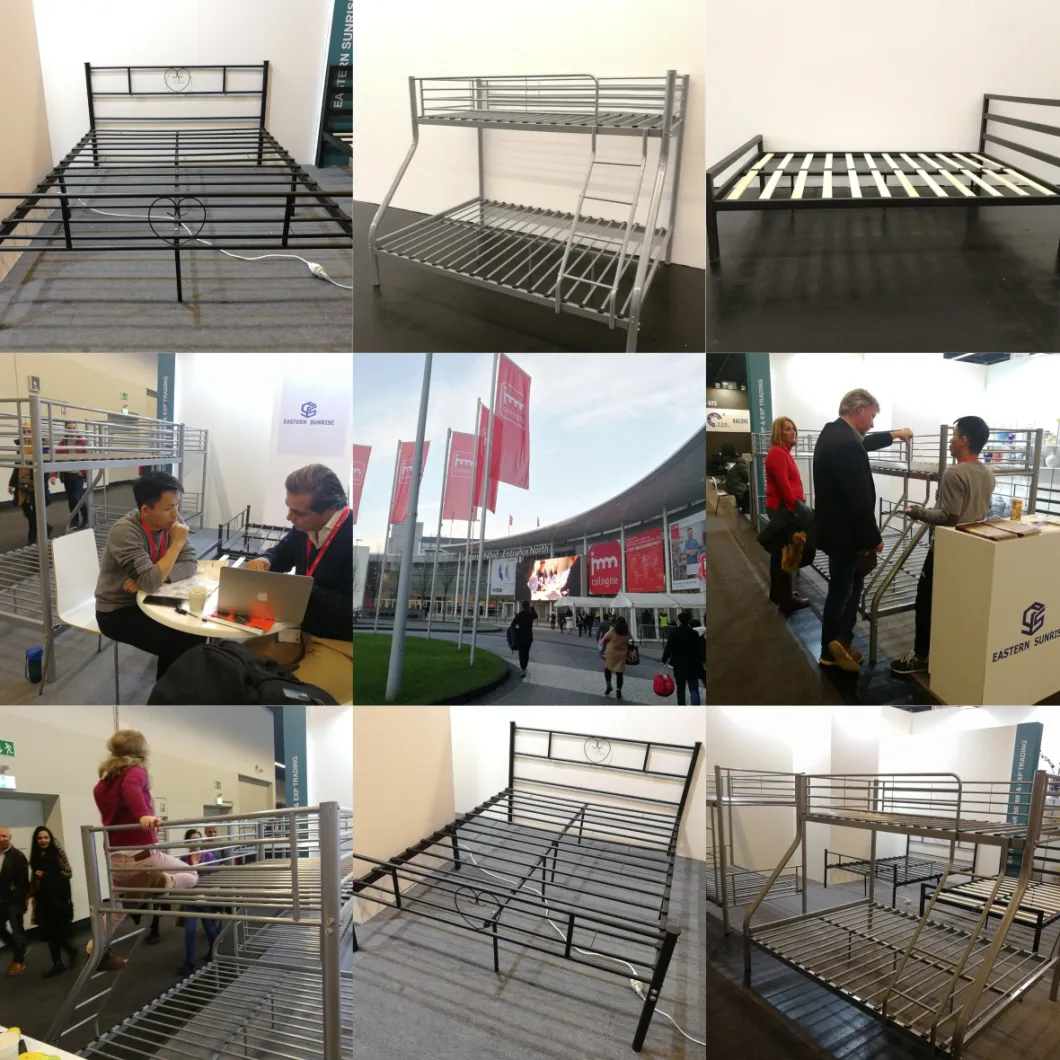 Twin Heavy Duty Steel Iron Bunk Bed for Staff in Factory Construction