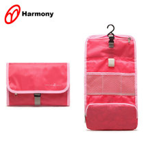 Red Jacquard women travel folding cosmetic cases