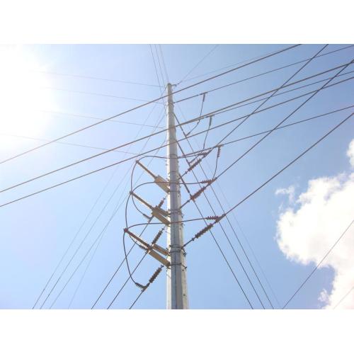 Poste Elétrico de Aço Galvanizado de Linha de Transmissão 66kV