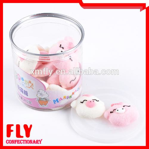 whole animal shaped marshmallow with funny piggy design