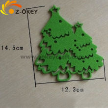 Christmas tree shape Christmas felt mat 2016