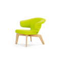 Leisure Munich Lounge kulit Upholstered Beech kerusi berlengan