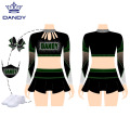 Novo Design Crop Top Mangas Compridas Uniforme de Cheerleading