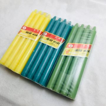 Cheap candles in bulk bright colored taper candles