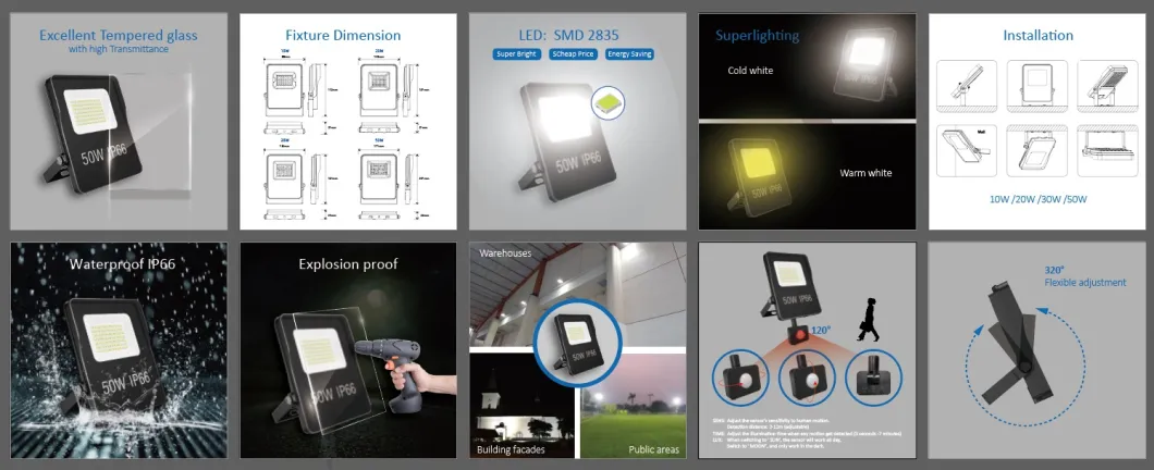 10W 20W 30W 50W LED Flood Light