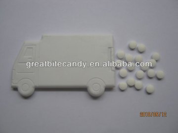 Truck shape Mint card with sugar free mints