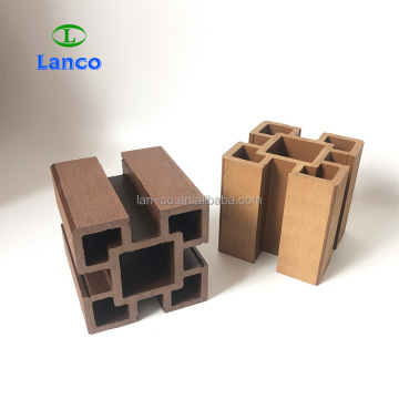 Hollow WPC Railing 100*100mm Square Column Wood Plastic Composite Post Waterproof wpc Post