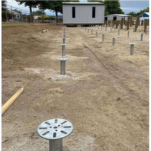 Estructura y construcción Soporte de pila de tornillos molidos de acero de acero