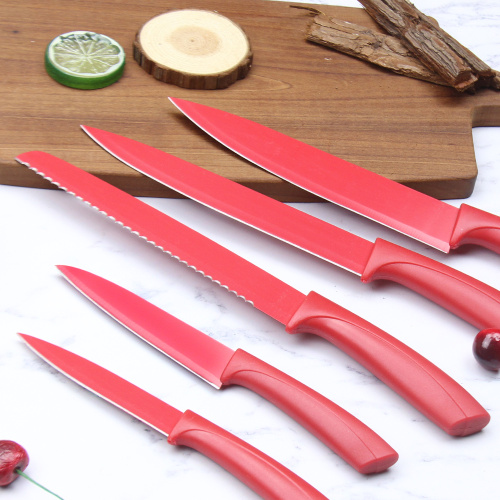 Non stick 5 pcs kitchen knife set