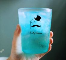 Personality Mr Mustache Glass Tea Cup