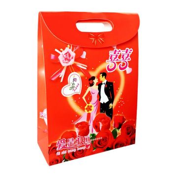 Joyful bag Chinese paper bag convenient portable bag Candy bag