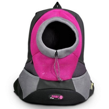 Pink Large PVC and Mesh Pet Backpack
