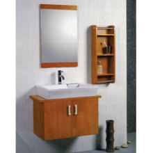 Rubber Wood Bathroom Cabinet