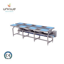Hot Sales Vegetable Six-Station Preparation Table with Trimming Conveyor Belt
