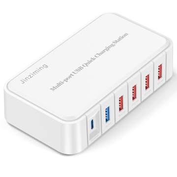 86W 6-Port USB PD Desktop-Ladestation-Adapter