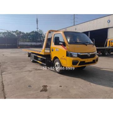 Dongfeng 2 ton flatbed trailer wrecker truck