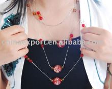 colored glazed necklace NJ-G010