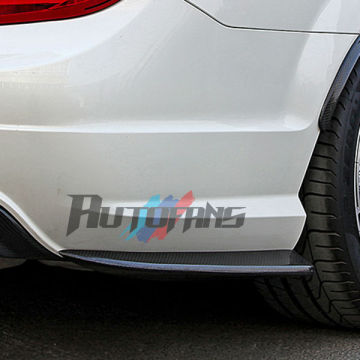 W204 C63 Side Skirt Carbon Fiber Rear Bumper Extensions for Mercedes Benz