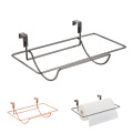 Under cabinet hanging iron wire black nickel plated single paper towel roll paper tissue holder