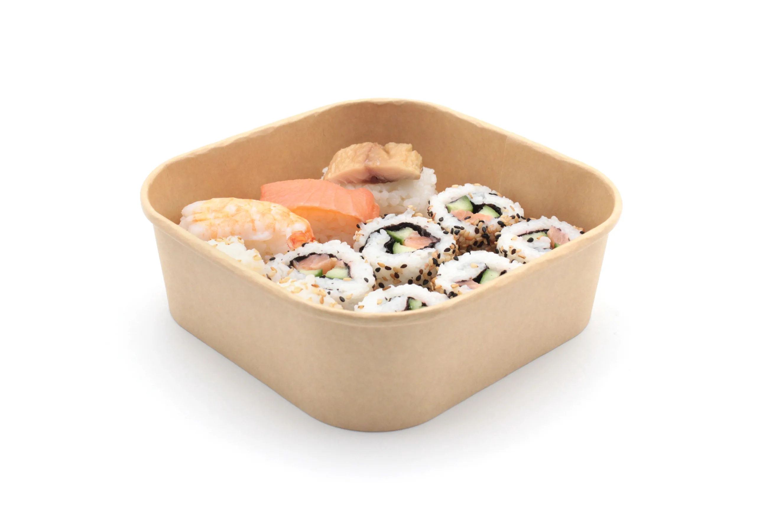 Durable Paper Food Tray with Square Design