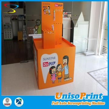 Supermarket cardboard pallet display for cosmetics, corrugated supermarket cardboard display stand