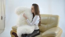 China factory wholesale single double quarto sixto size sheepskin area rug