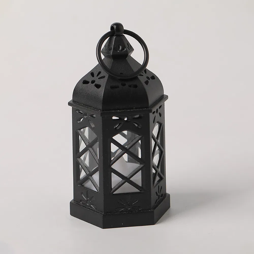 Retro Mini Hexagonal Wind Lamp with Warm White LED Light