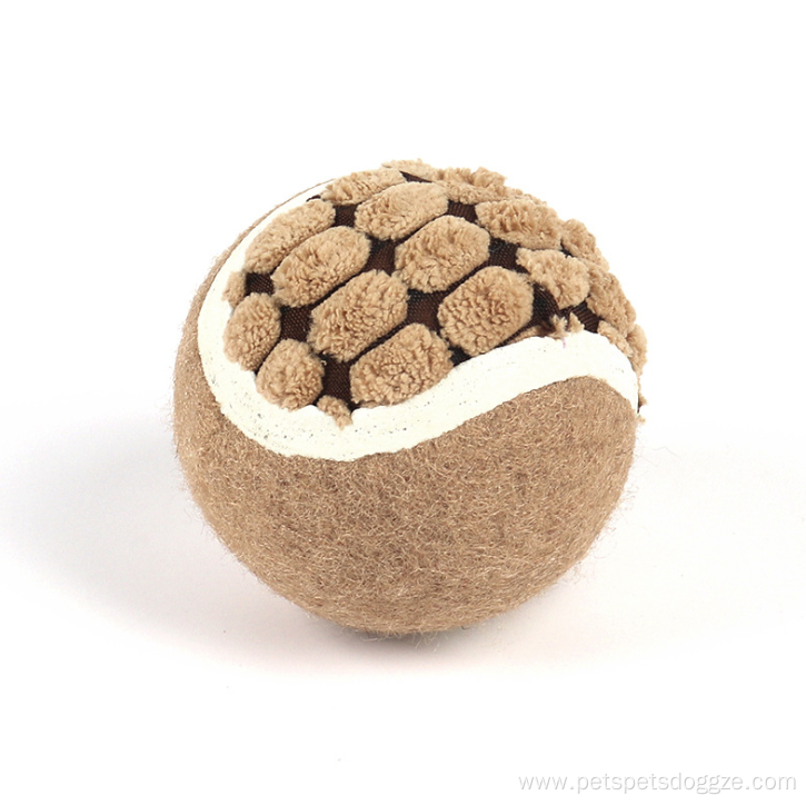 hot-sell eco-friendly plush tennis ball dog chew toy