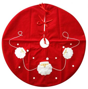 Christmas red santa pattern tree skirt