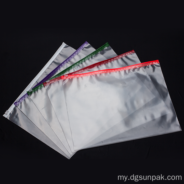 Transparent အဝတ်အစား zip custom ziplock အိတ်များ