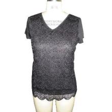 CAP SLEEVE LACE FRONT TOP/TEE