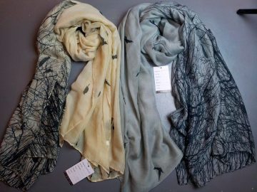 Fashion chiffon acrylic lady silk neck scarf