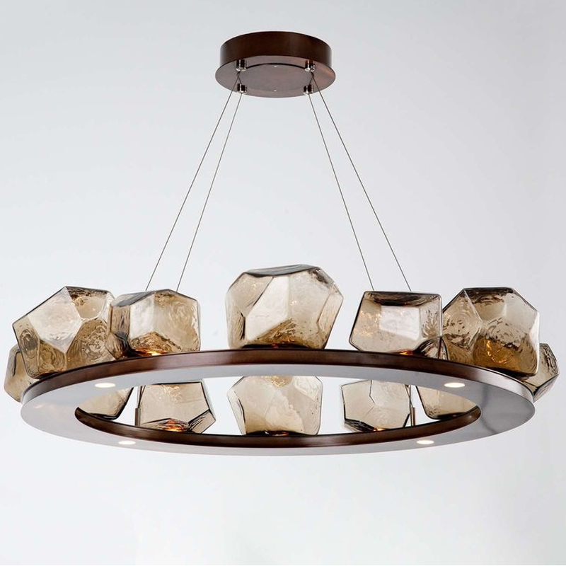 Crystal Beautiful Round ChandeliersofGlass Simple Chandelier Lighting