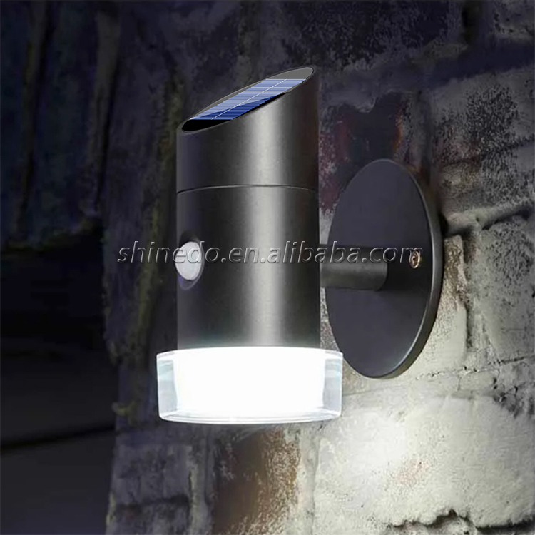 Colorful Hot Sale Waterproof Bright LED Colar Change Motion Sensor Solar RGB Wall Light