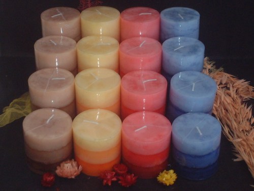 Various Colors of Rustic Pillar Candle