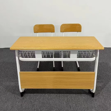 Study Double School Student Desk and Chair