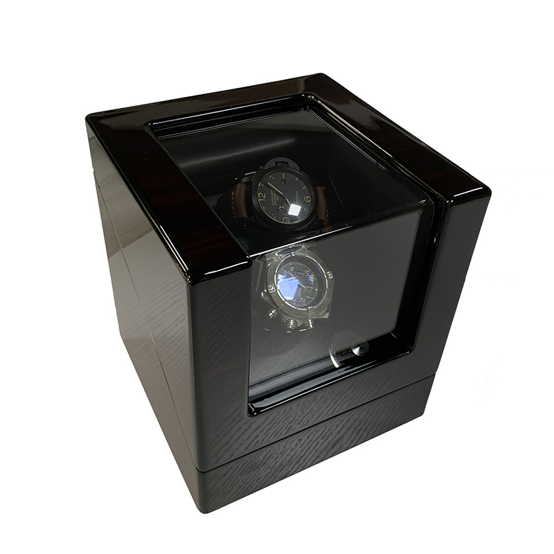 Best 2+0 Black Gloss Lacquer Wooden Dual Automatic Watch Winder 2020