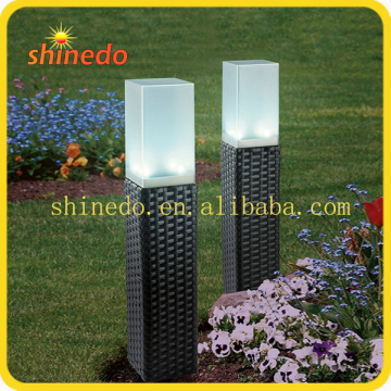 2016 solar rattan light wicker garden lamp